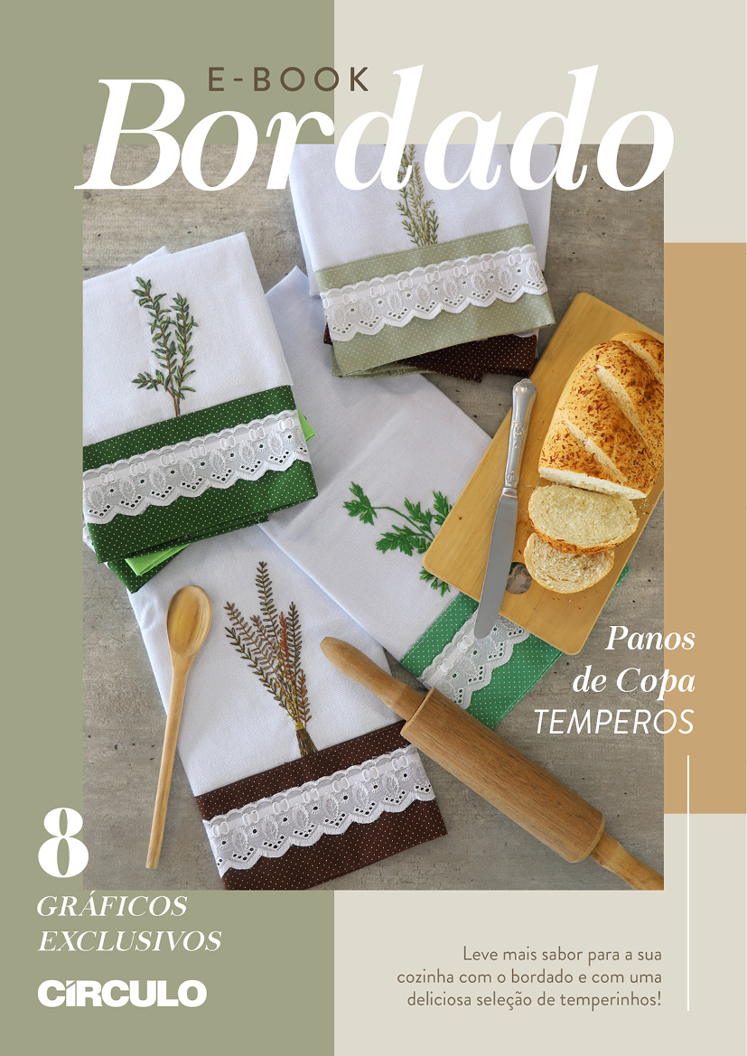 E-book Bordado Panos de Copa Temperos